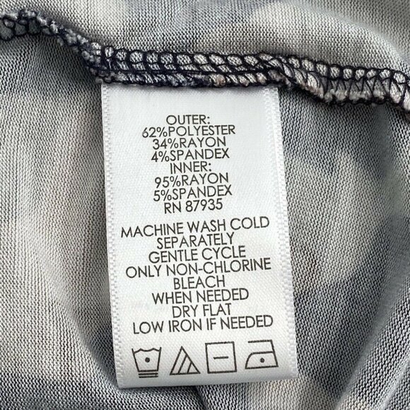LOGO Lounge Rayon Blend Tank Top Sz S Knit Stretch Camouflage Grey Black - Picture 5 of 6